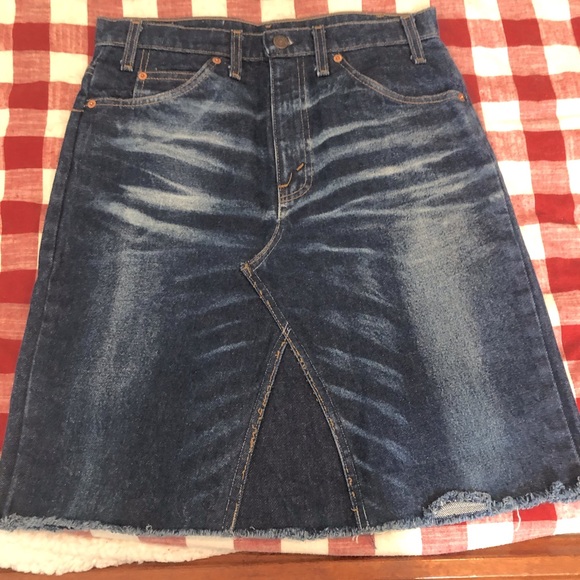 Vintage Levi’s 501 Denim Jean Skirt Made in USA - Picture 1 of 4